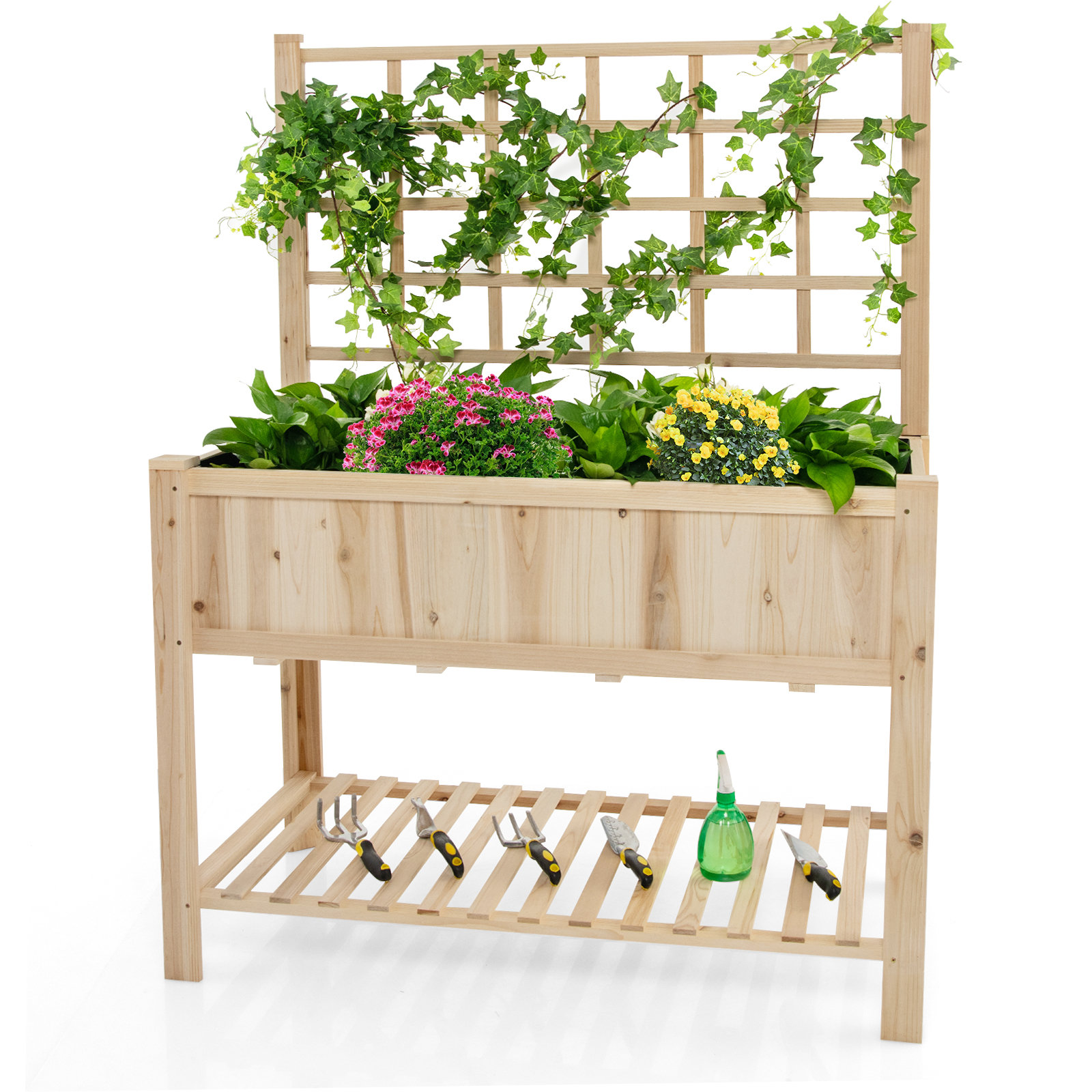 Arlmont Co Zayden Raised Garden Bed With Trellis X X Inch